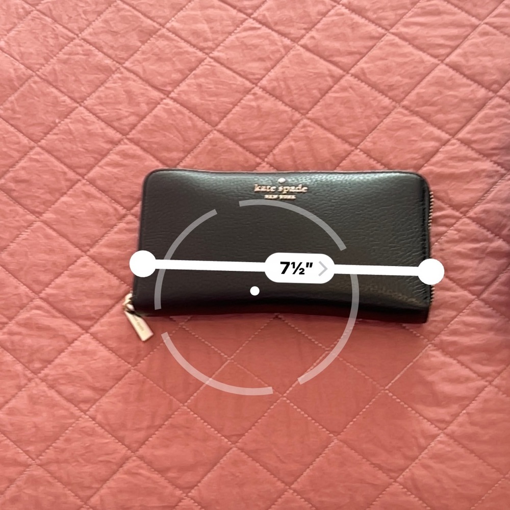Black Kate Spade wallet with black interior- excellent condition